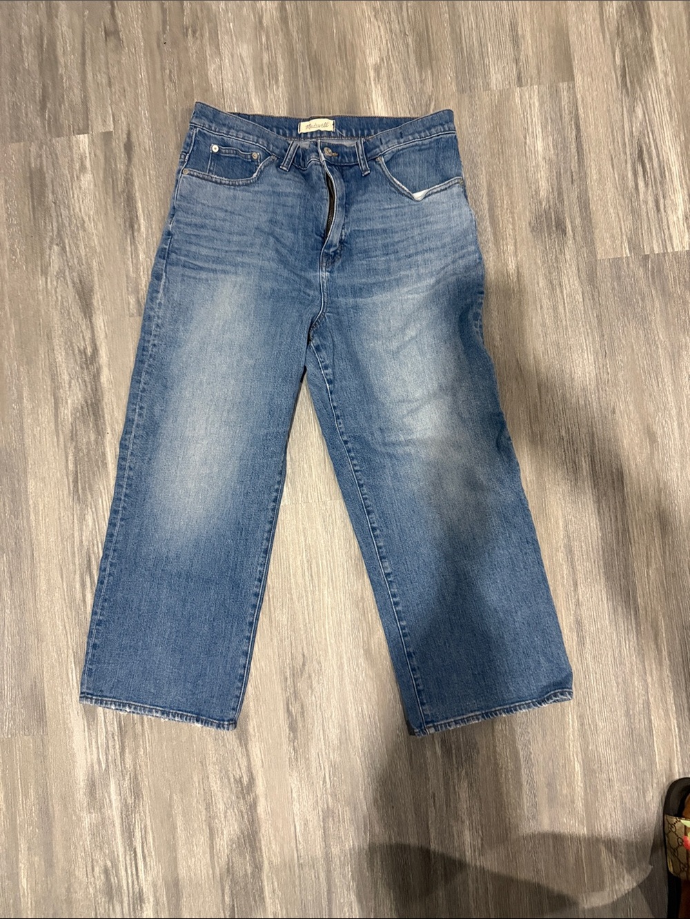Madewell Light Blue Wide-Leg Jeans - Picture 2 of 5